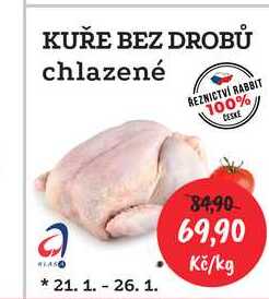 KUŘE BEZ DROBŮ chlazené 1kg  