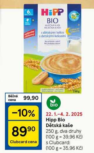 Hipp Bio Dětská kaše, 250 g