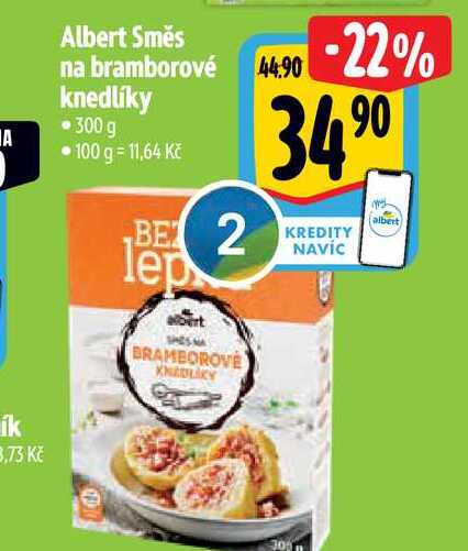   Albert Směs na bramborové knedlíky 300 g 