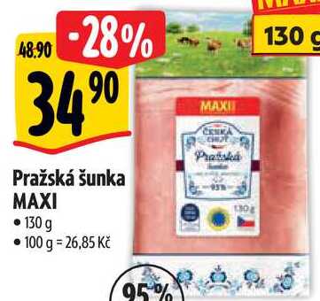 Pražská šunka MAXI, 130 g