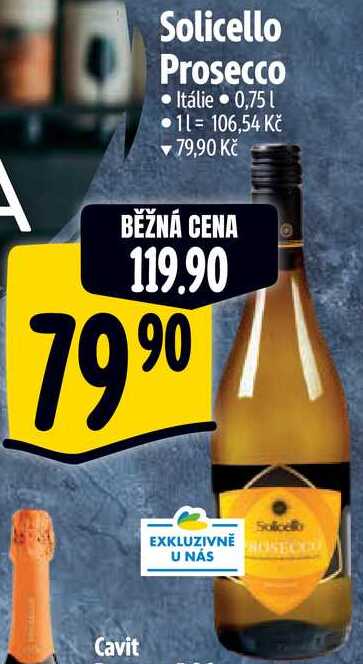 Solicello Prosecco, 0,75 l