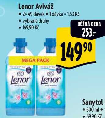 Lenor Aviváž, 2x 49 dávek 