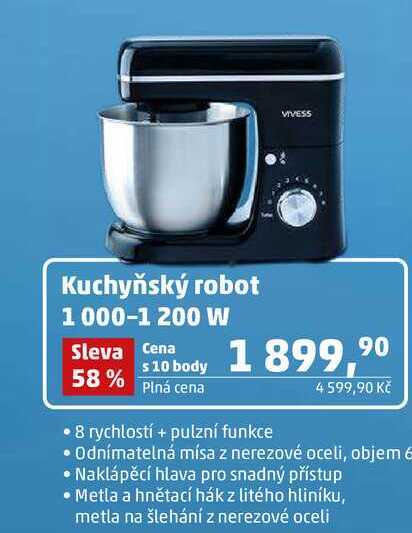 VIVESS Kuchyňský robot 1000-1 200 W 