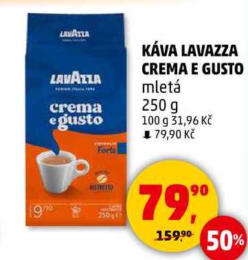 KÁVA LAVAZZA CREMA E GUSTO mletá, 250 g