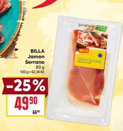 BILLA Jamon Serrano 80 g 