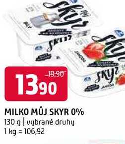 Milko Můj Skyr 130g, vybrané druhy