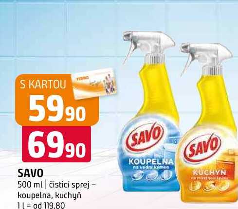 Savo 500 ml čisticí sprej koupelna, kuchyň 