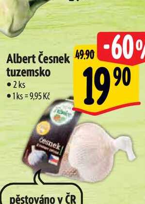 Albert česnek tuzemsko  2ks 