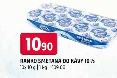 Ranko smetana do kávy 10% 10x 10 g 