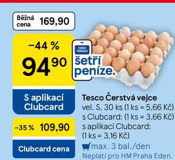 Tesco Čerstvá vejce vel. S, 30 ks 