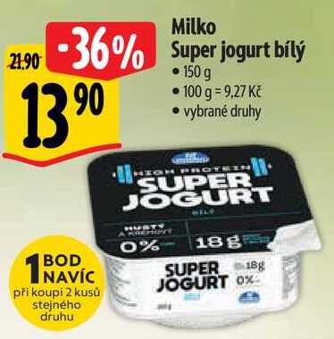 Milko Super jogurt bílý, 150 g