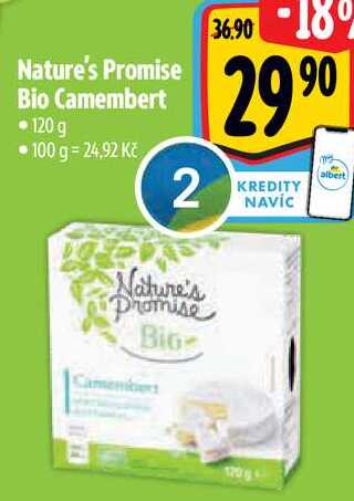 Nature's Promise Bio Camembert, 120 g 