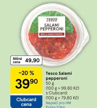 Tesco Salami pepperoni, 50 g