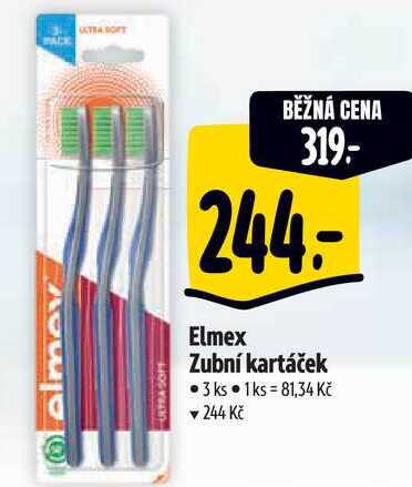 Elmex Zubní kartáček, 3 ks