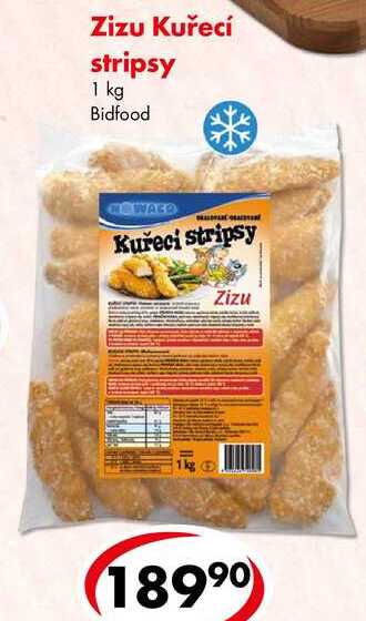 Zizu Kuřecí stripsy, 1 kg 