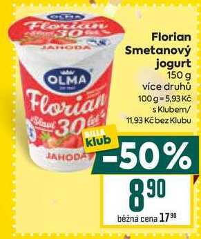 Florian Smetanový jogurt 150 g