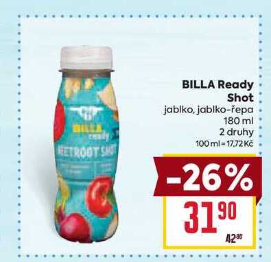 BILLA Ready Shot jablko, jablko-řepa 180 ml