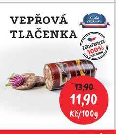 VEPŘOVÁ TLAČENKA Z ČESKE SKALICE 100g 