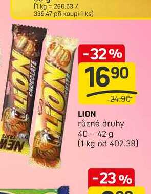 LION různé druhy 40-42 g 