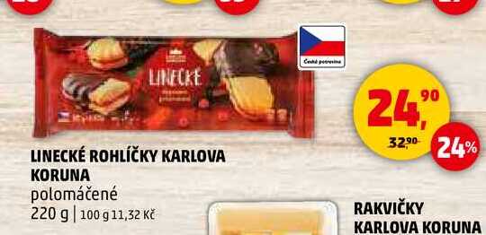 LINECKÉ ROHLÍČKY KARLOVA KORUNA polomáčené, 220 g