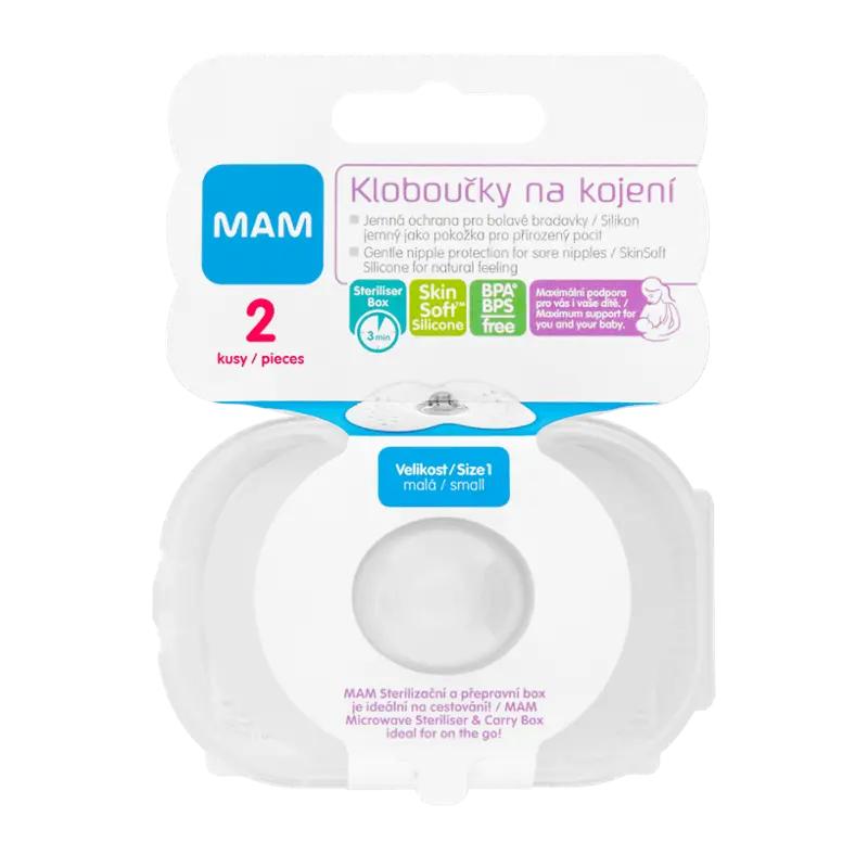 MAM Prsní kloboučky vel. 1, 17 mm, 2 ks