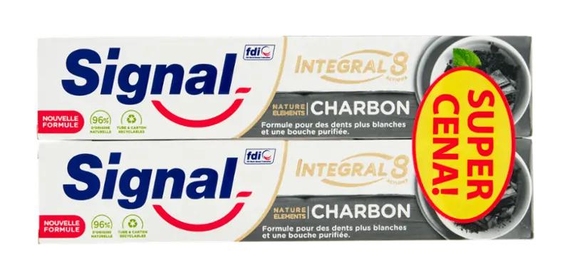 Signal Zubní pasta Integral 8 Charcoal duopack, 150 ml