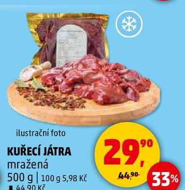 KUŘECÍ JÁTRA mražená, 500 g 