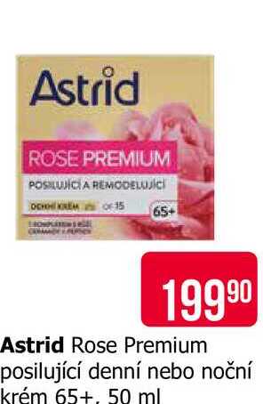 Astrid Rose Premium posilující denní nebo noční krém 65+, 50 ml 