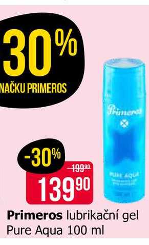 Primeros lubrikační gel Pure Aqua 100 ml 