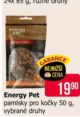 Energy Pet pamlsky pro kočky 50 g, vybrané druhy 