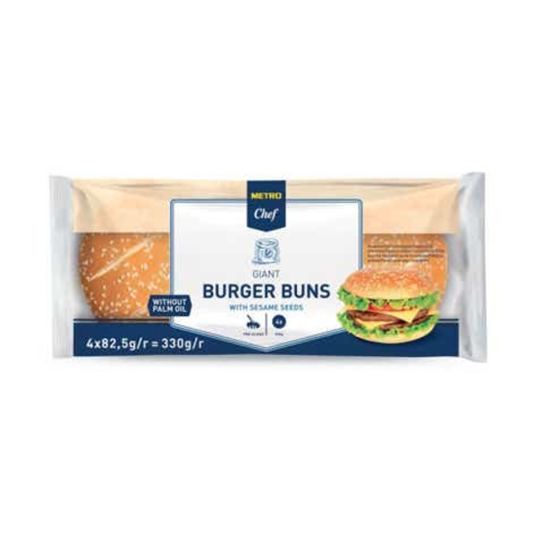 Metro Chef Bulka na burger maxi, 4x82,5g