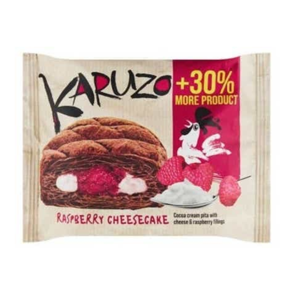 Karuzo kakaové s náplní mascarpone-malina