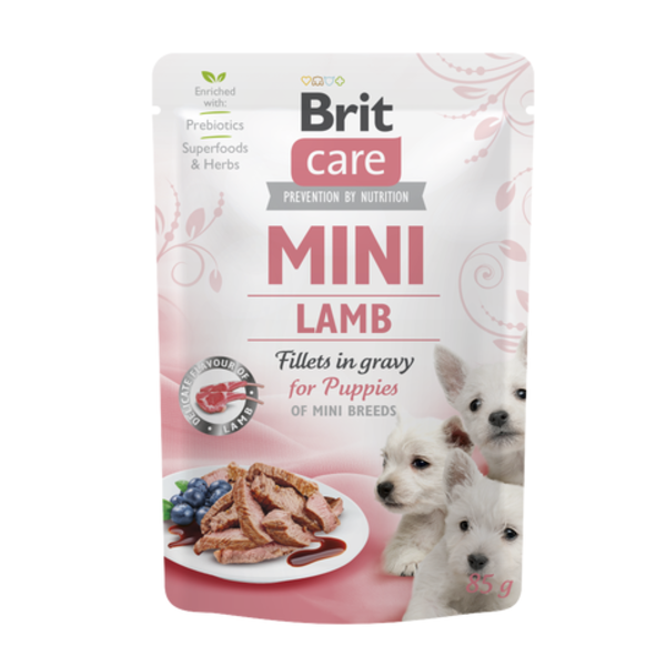 Brit Care Mini Puppy Lamb fillets in gravy