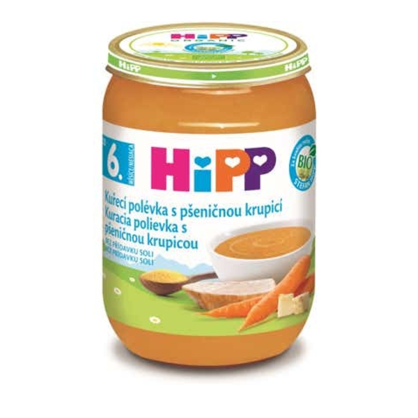 HiPP BIO kuřecí polévka s pšeničnou krupicí