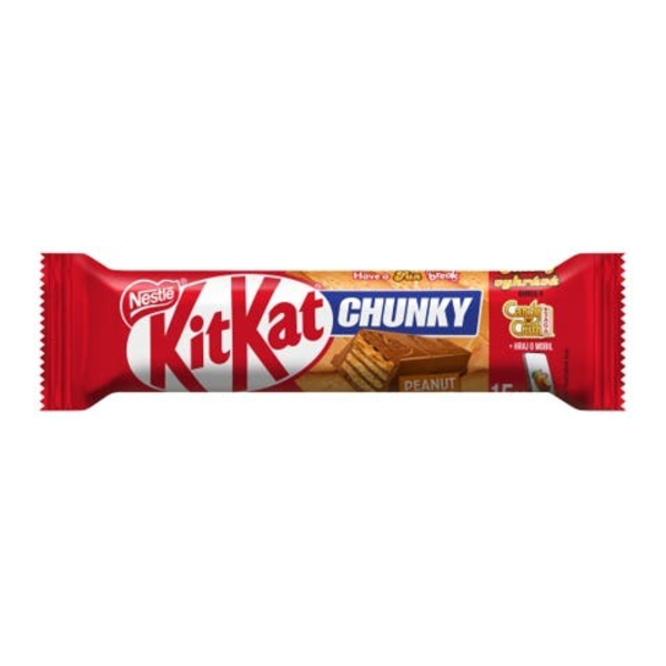 KitKat Chunky čokoládová tyčinka s oblátkou a arašidovou náplňou