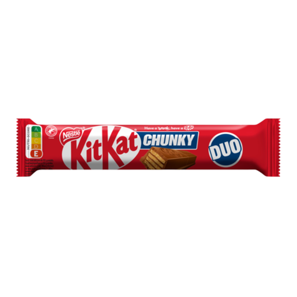 KitKat CHUNKY Duo, čokoládová tyčinka s oplatkou a kakaovou náplní