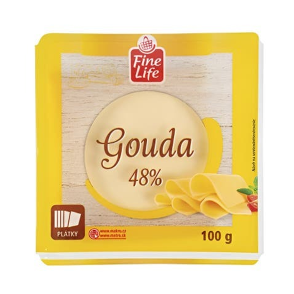 Fine Life Gouda 48% plátky