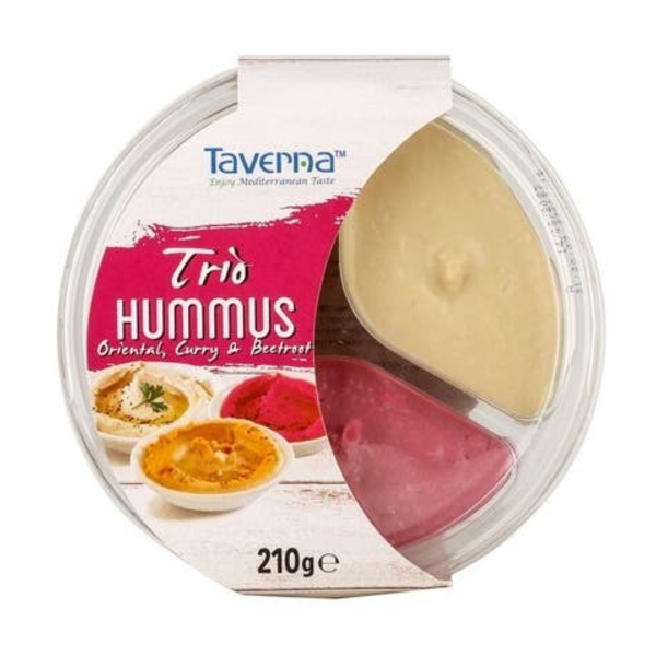 Taverna Hummus Trio - Oriental, Kari, Červená řepa, 3x70g