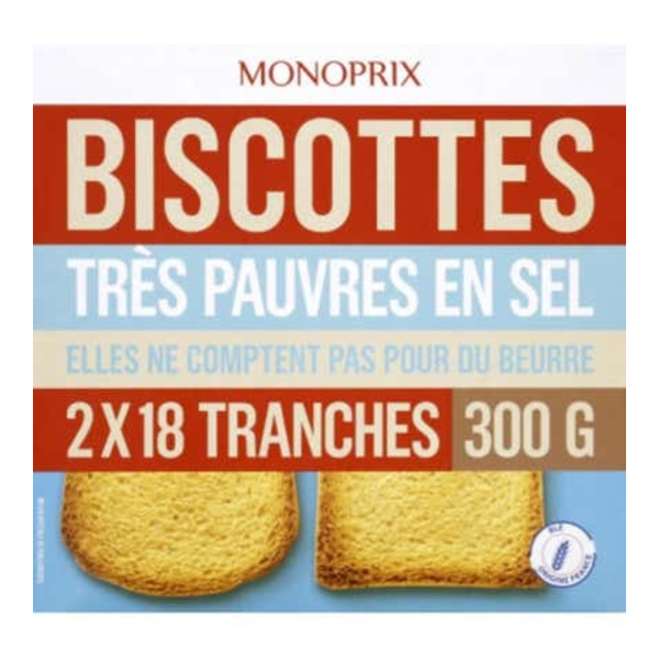 Monoprix Toastový chléb nízkým obsah soli