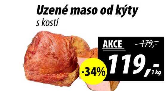 Uzené maso od kýty s kostí, 1kg 