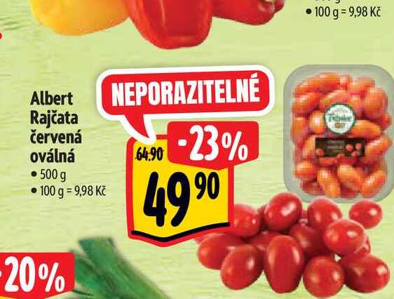 Albert Rajčata červená oválná   500 g 