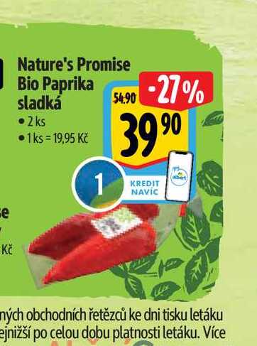  Nature's Promise Bio Paprika sladká  2 ks  