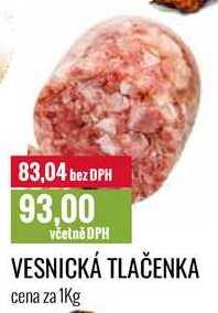 VESNICKÁ TLAČENKA cena za 1kg 