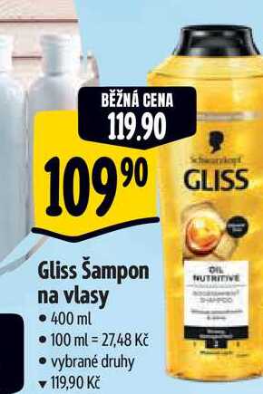  Gliss Šampon na vlasy  400 ml 