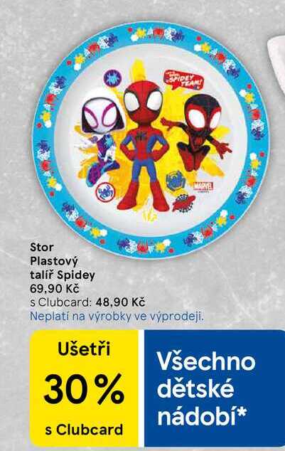 Stor Plastový talíř Spidey 