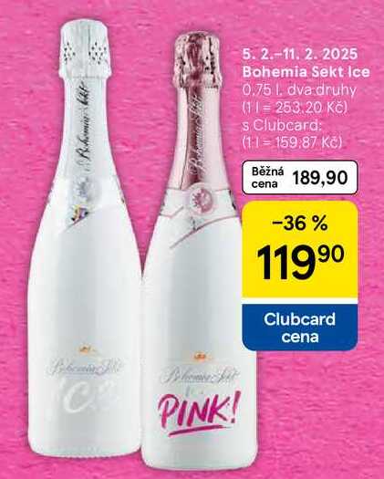 Bohemia Sekt Ice, 0.75 l. dva druhy