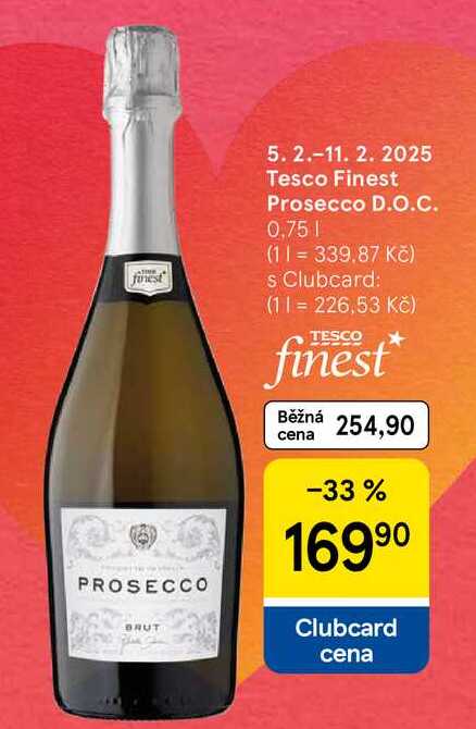 Tesco Finest Prosecco D.O.C., 0.75 l