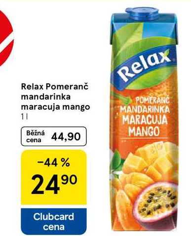 Relax Pomeranč mandarinka maracuja mango, 1 l 