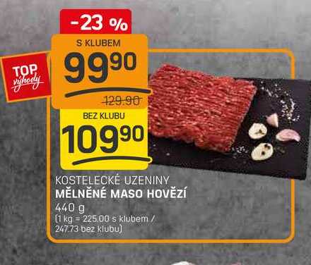 MĚLNĚNÉ MASO HOVĚZÍ 440 g 