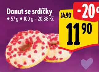 Donut se srdíčky, 57 g 